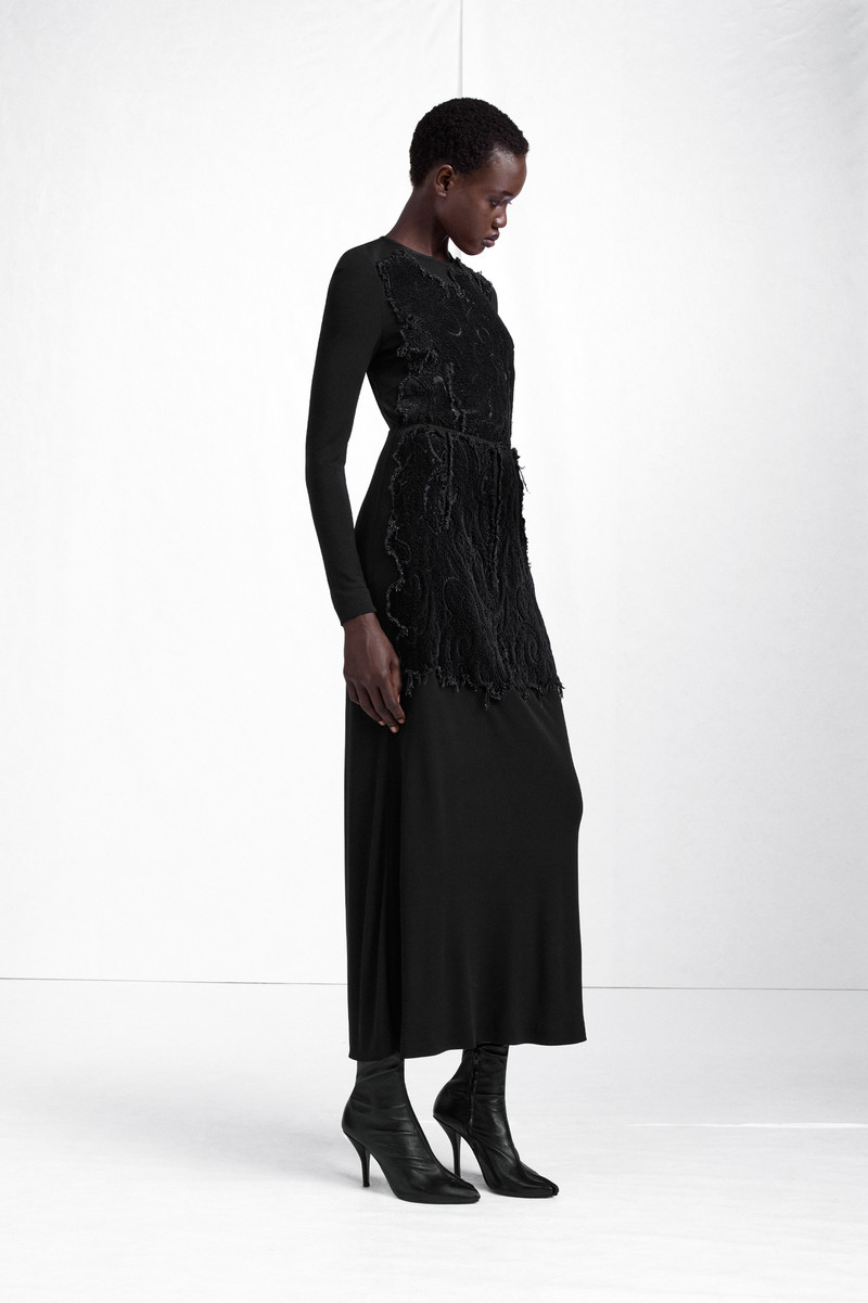 Velvet Panel Maxi Skirt 3