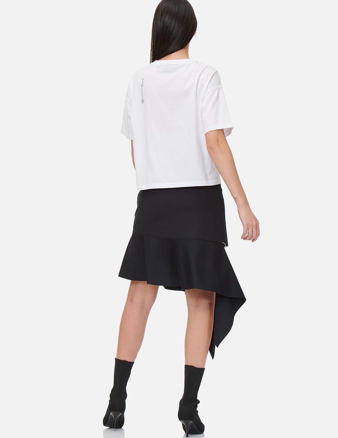 Asymmetric Drape Skirt - 4