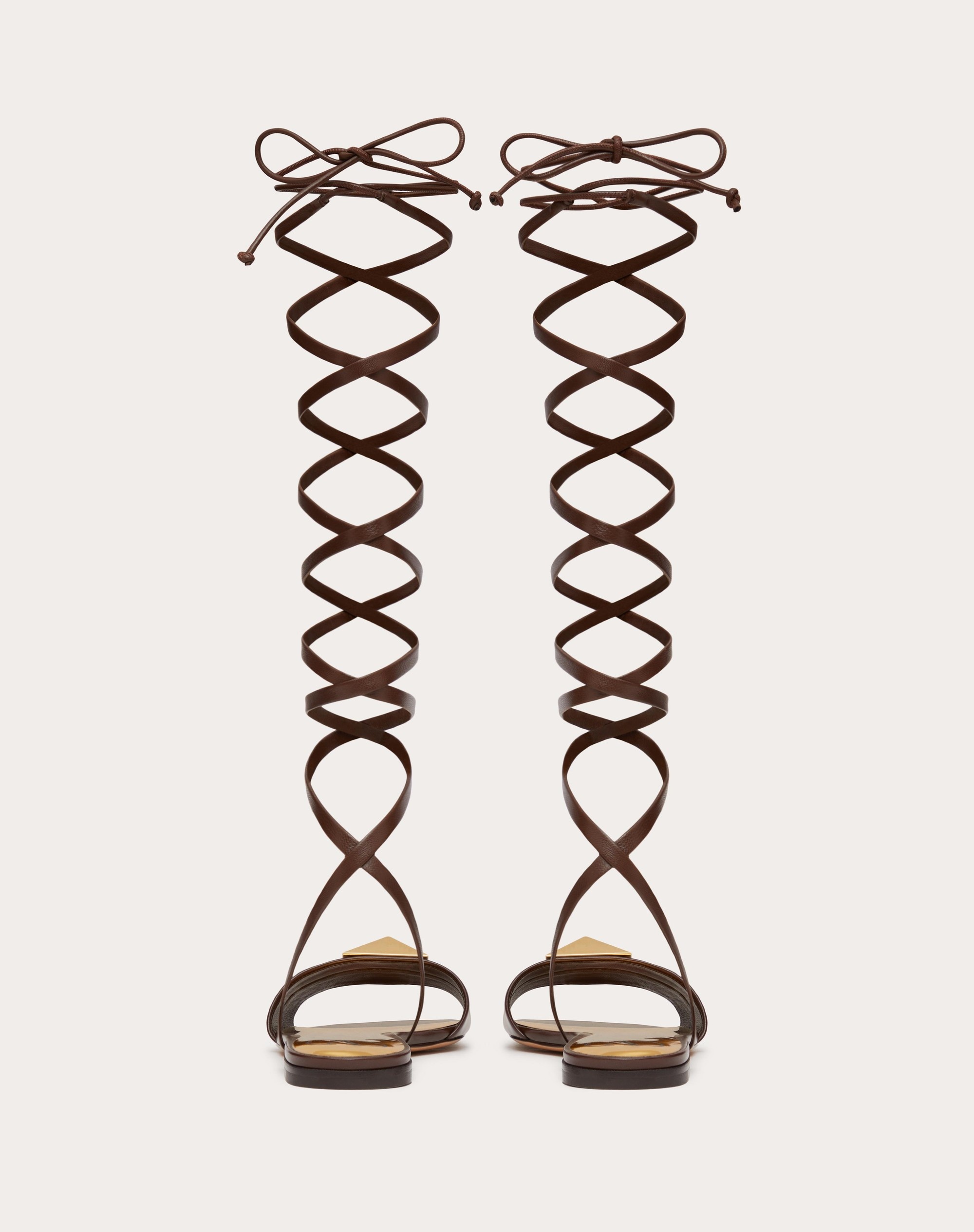 ONE STUD CALFSKIN FLAT SANDAL - 3