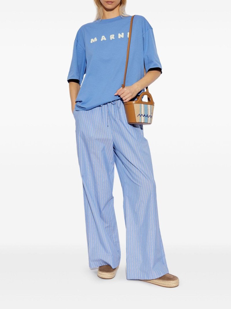 Marni cotton striped trousers outlook