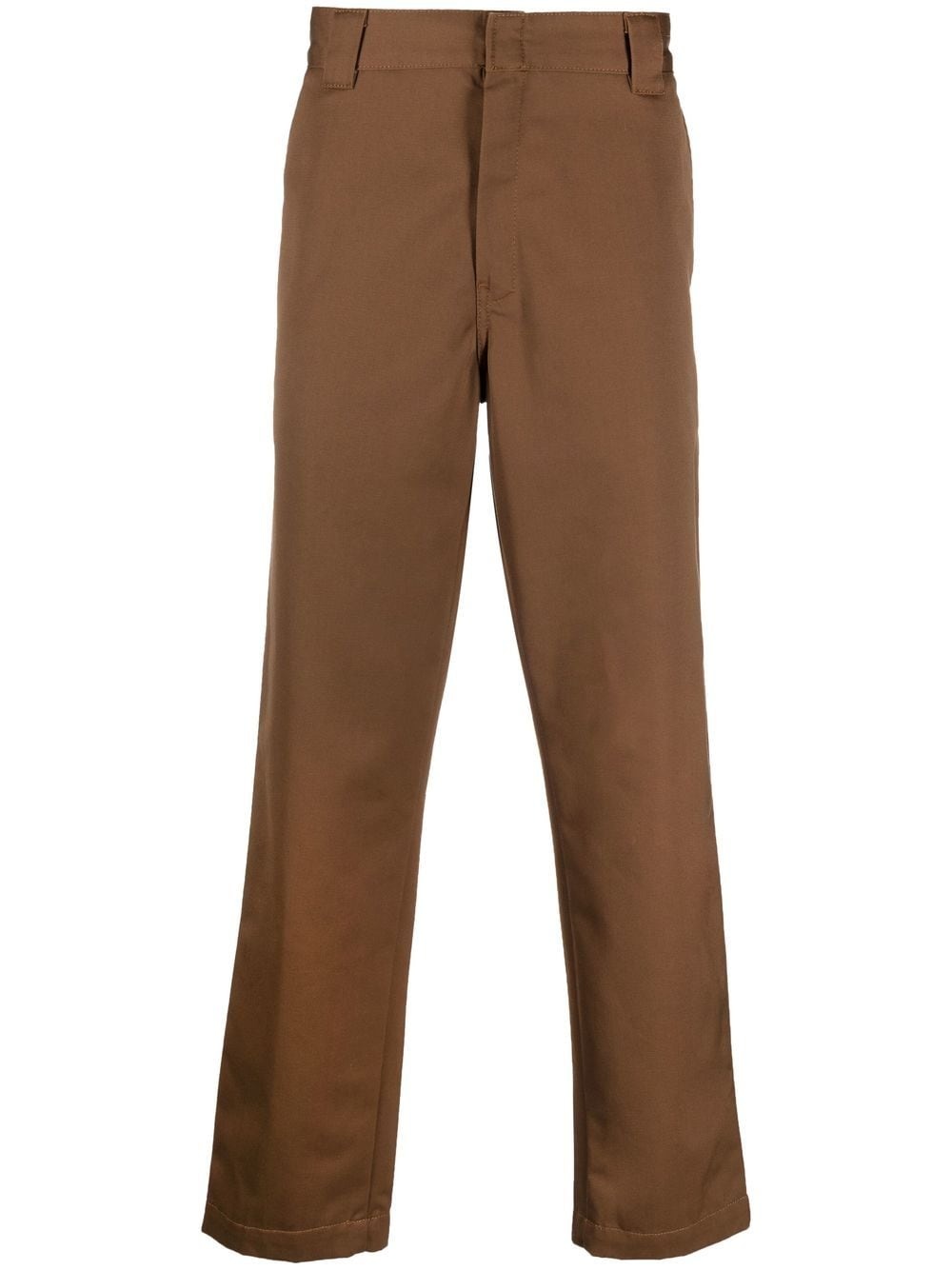 logo-patch straight-leg trousers - 1