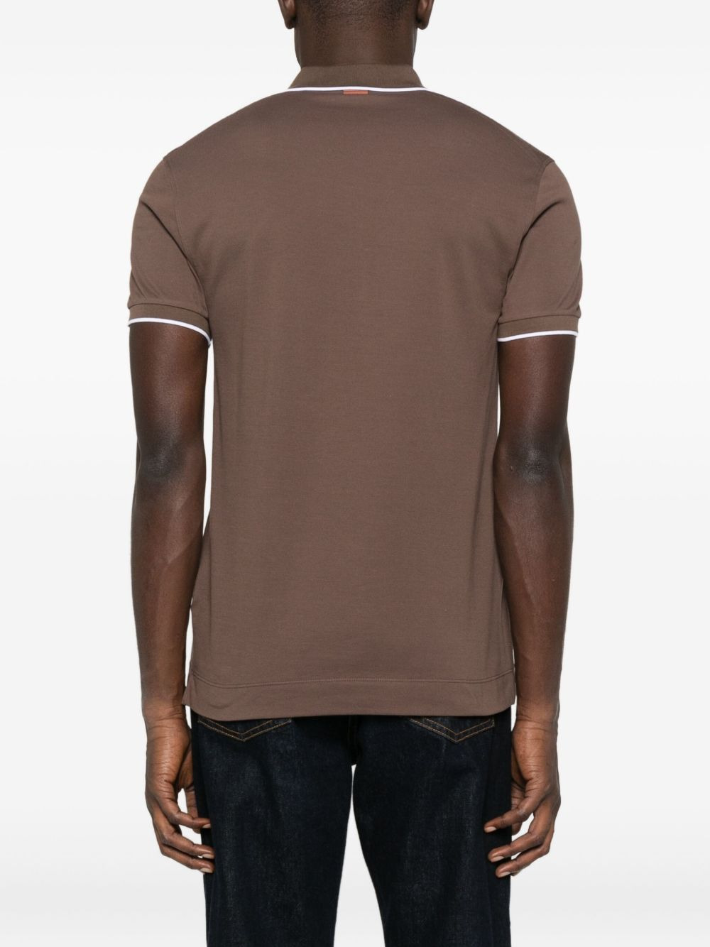embroidered-logo polo shirt - 3