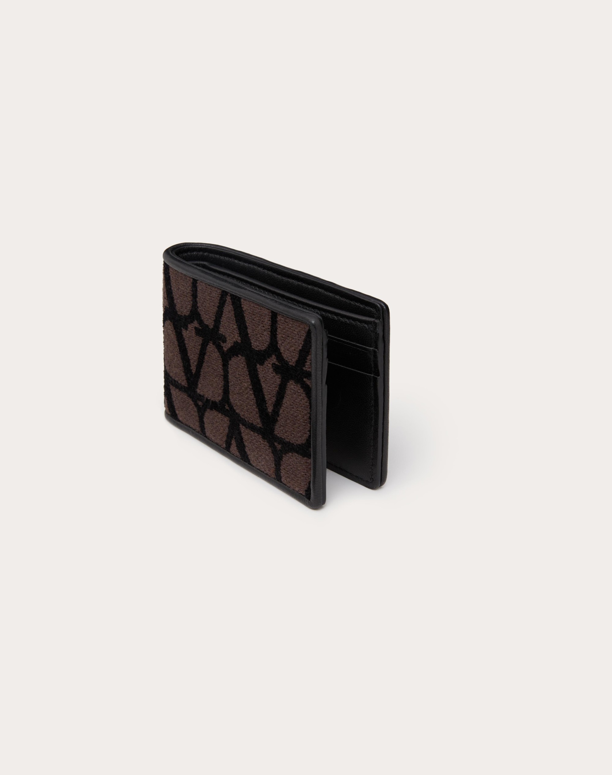 TOILE ICONOGRAPHE WALLET FOR US DOLLARS WITH LEATHER DETAILS - 4
