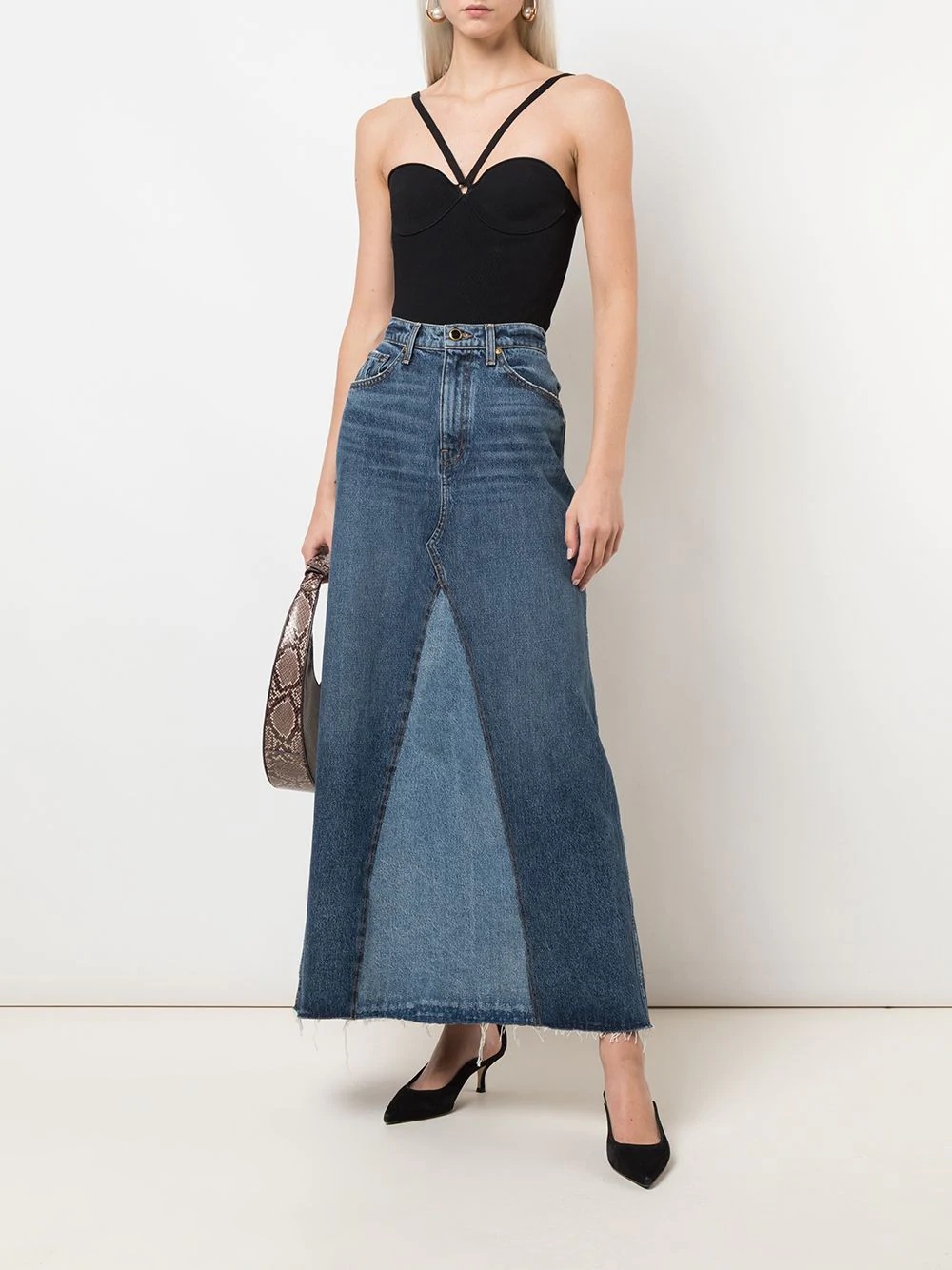 Magdalena denim maxi skirt - 2