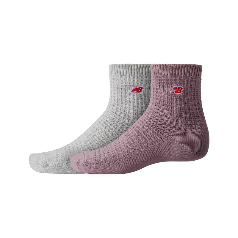 Unisex Waffle Knit Ankle Socks 2 Pack 1