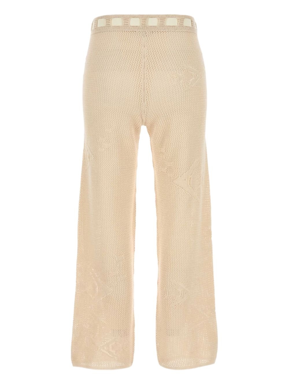 crochet-detail trousers - 2