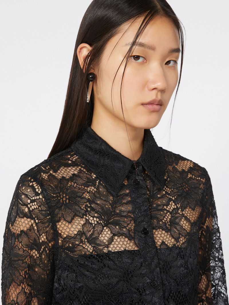 DENTICE Lace shirt - BLACK 6