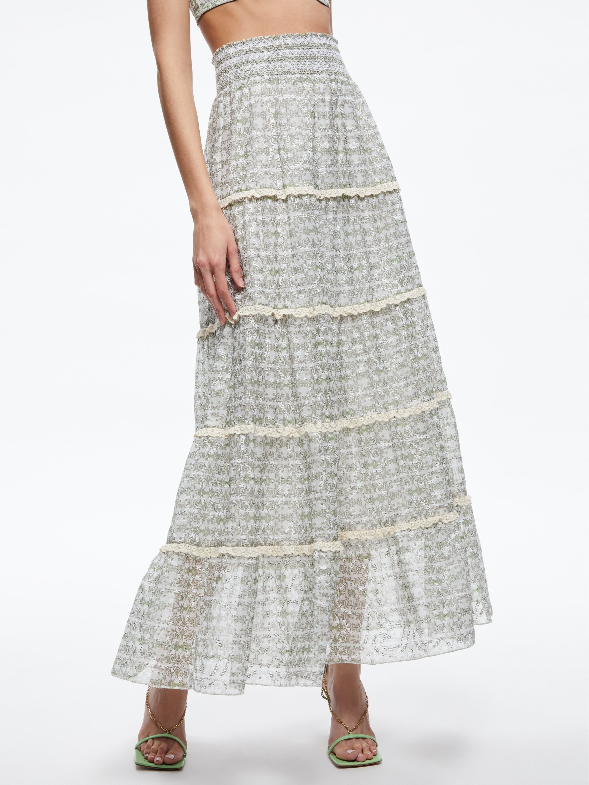 AISHA TIERED MAXI SKIRT - 2
