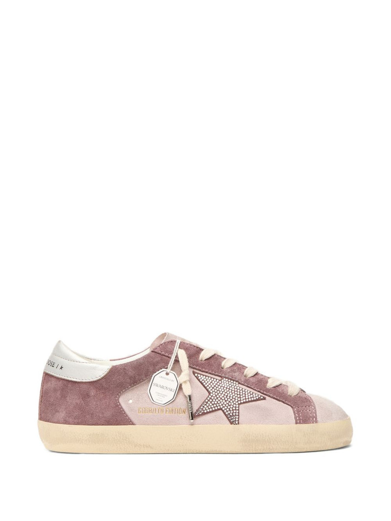 Super-star suede crystal glitter sneakers 1