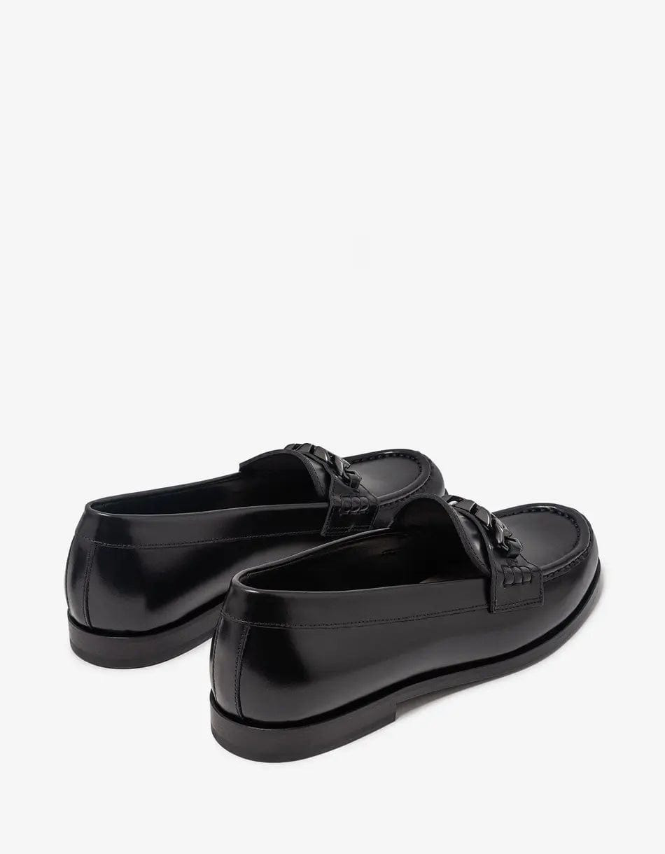 Valentino Black VLogo Chain Loafers - 6