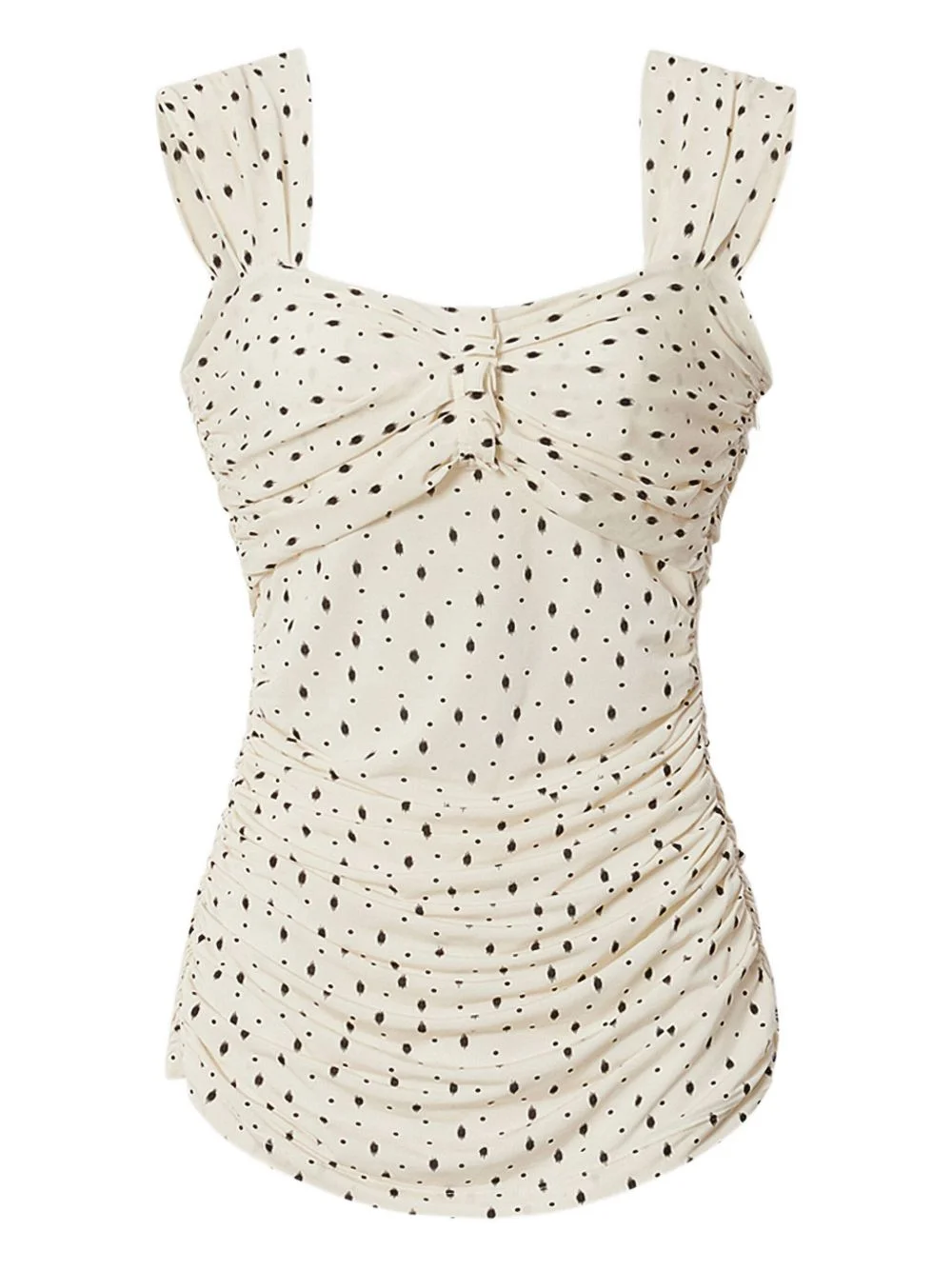 ruched polka-dot top - 1
