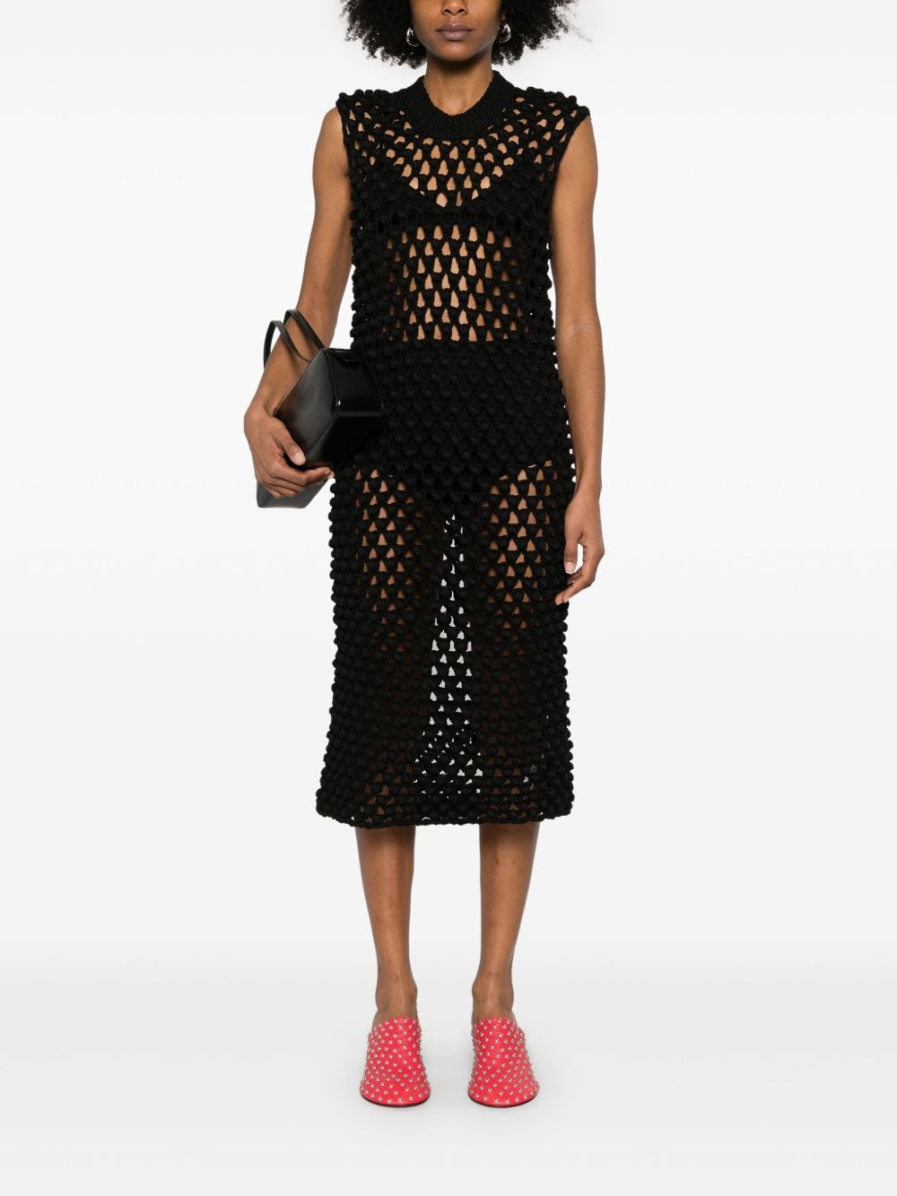 crochet midi dress - 2