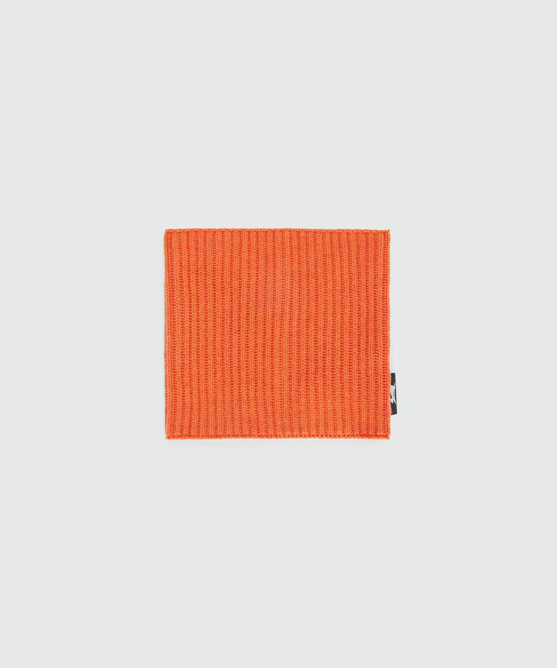 Orange ribbed neck warmer with MSGM label 1