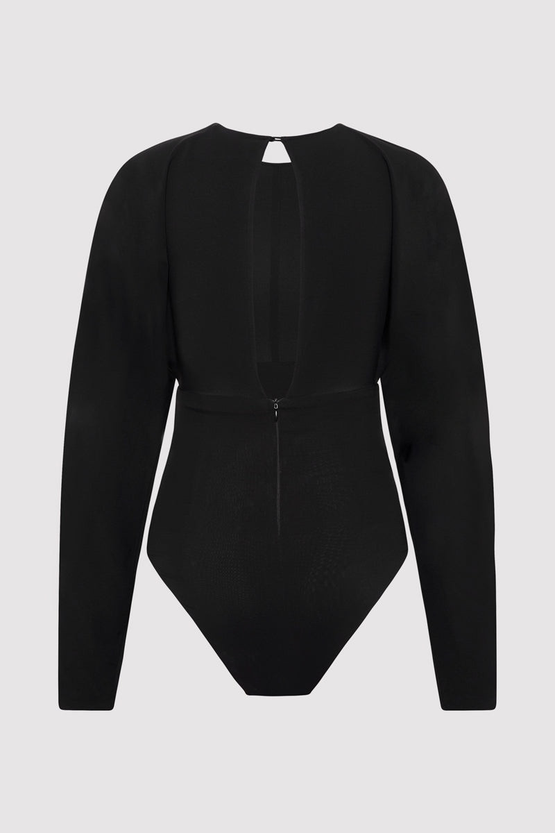 ST. AGNI Dolman Sleeve Bodysuit - Black outlook