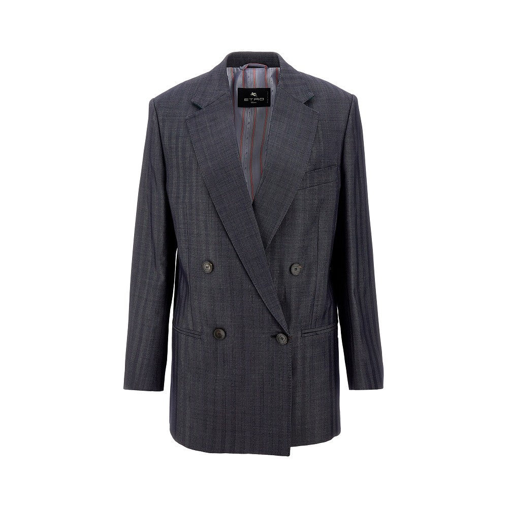 WOOL-BLEND DOUBLE-BREASTED JACKET - 1