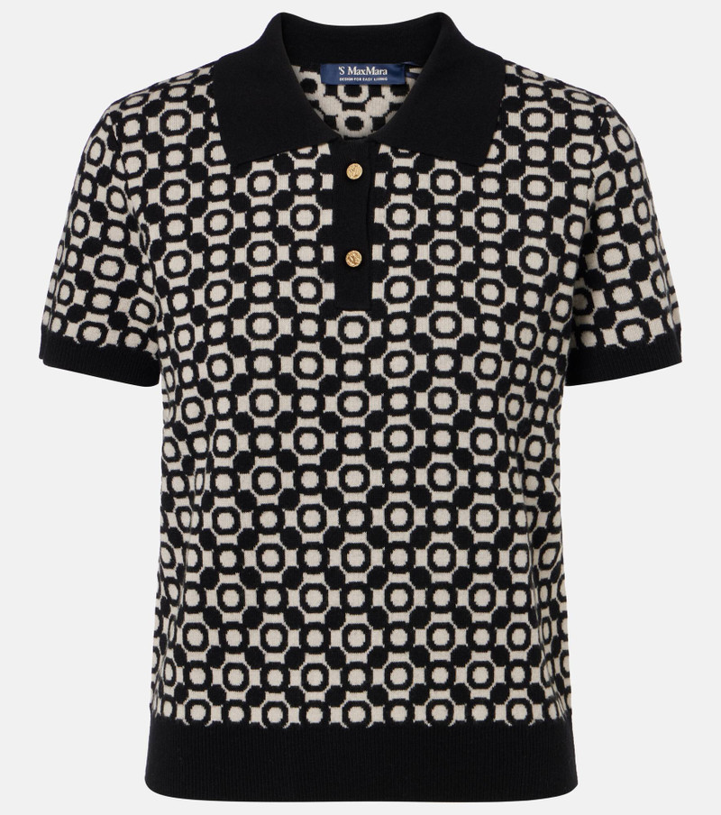 Medera wool jacquard polo sweater 1