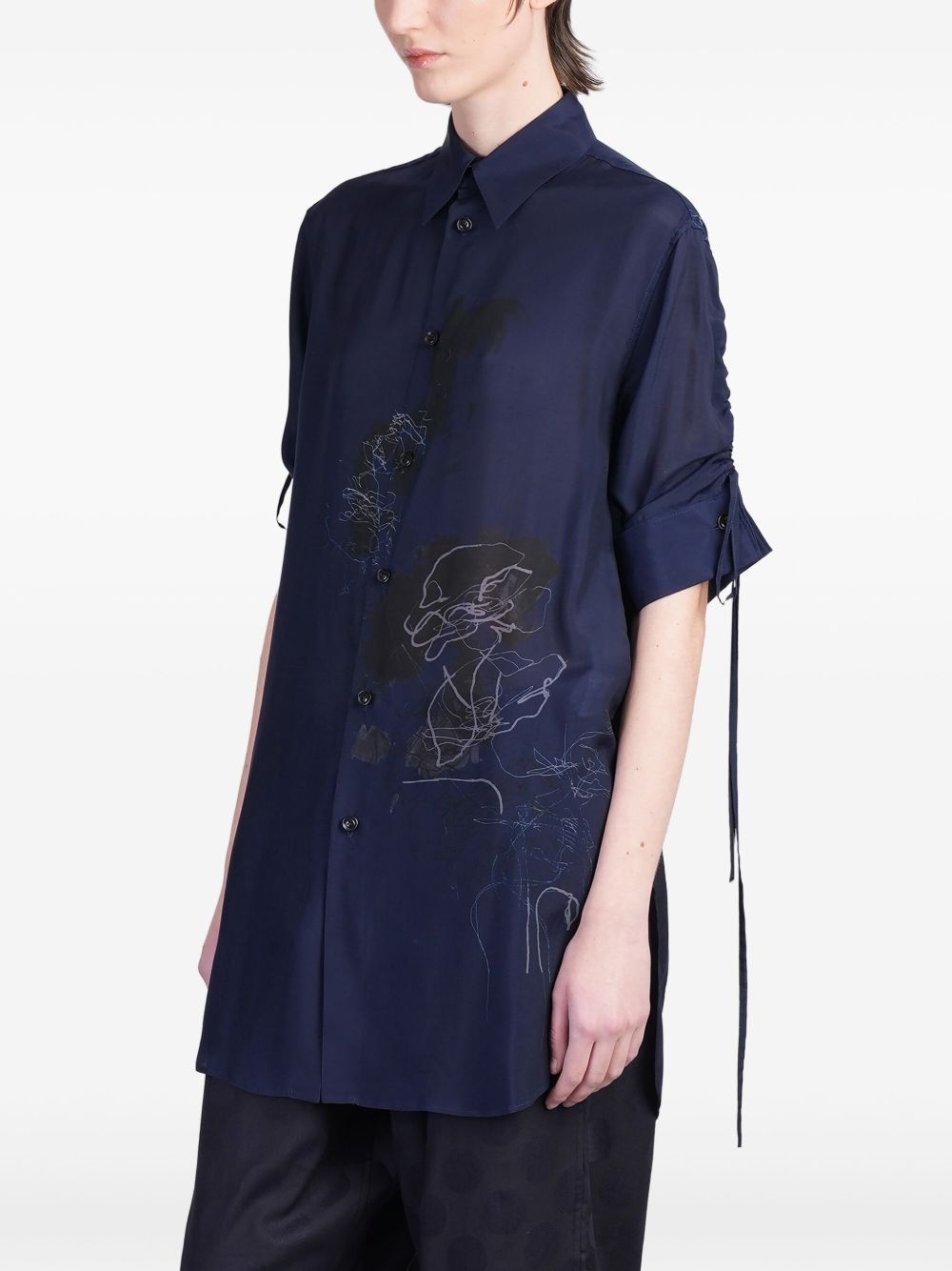 abstract-print shirt - 3