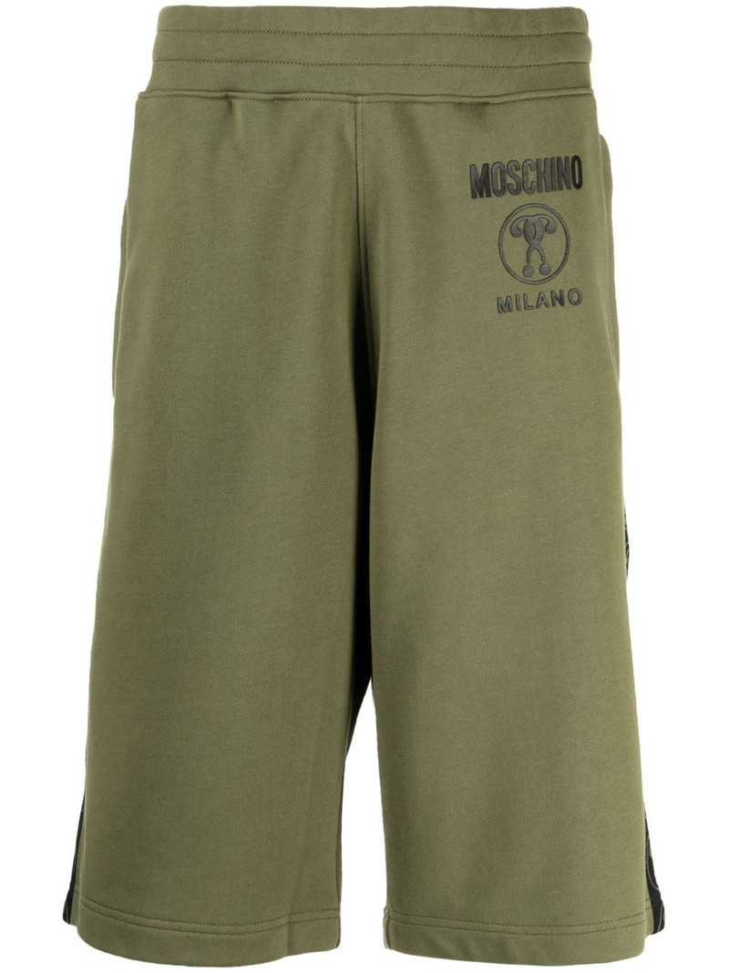 logo-print organic cotton track shorts 1