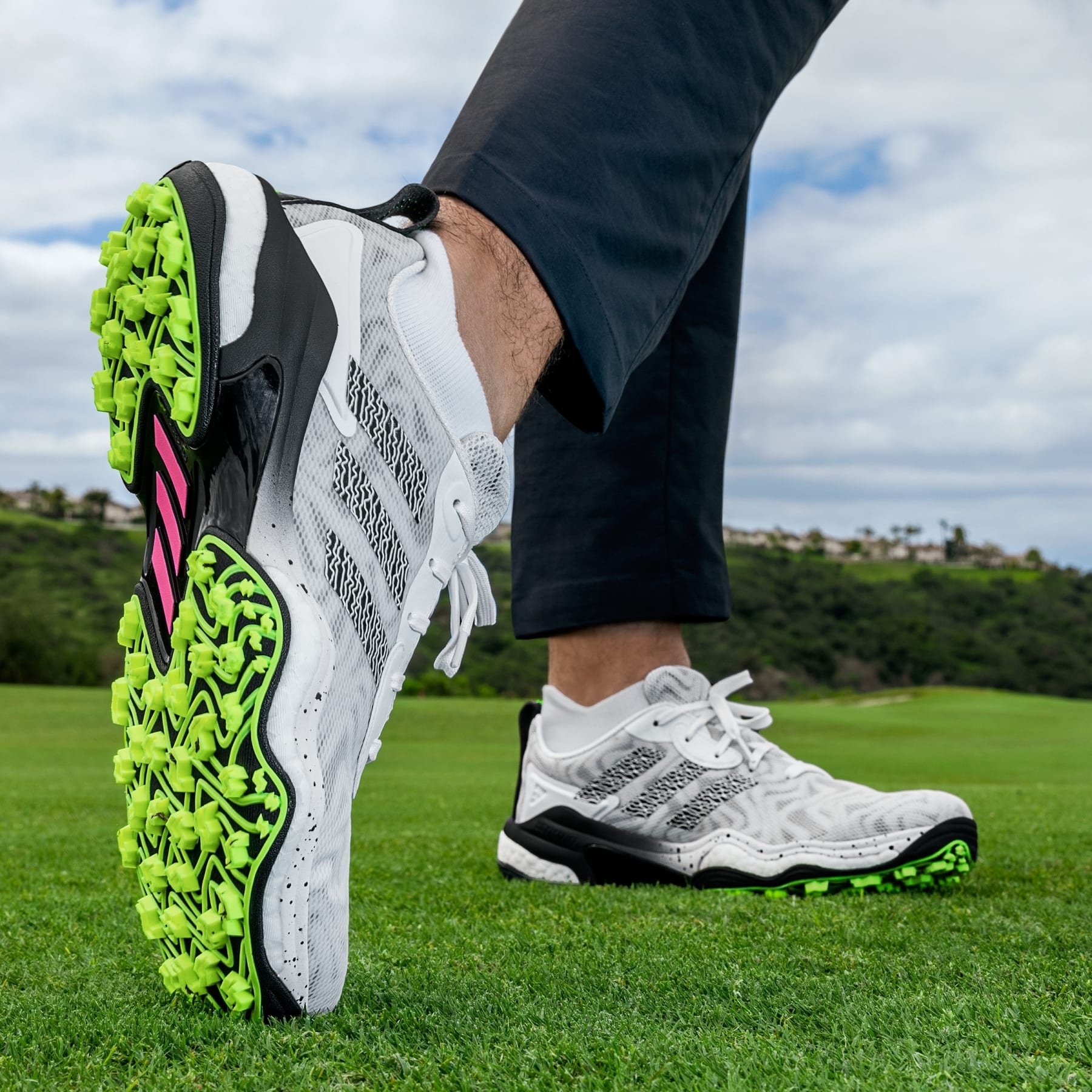 ADIDAS CodeChaos 25 Spikeless Golf Shoes Mens 12.5 White Black Yellow NWT IF3268 adidas Codechaos 25 Spikeless Golf Shoes - IF3268 | REVERSIBLE main image 2
