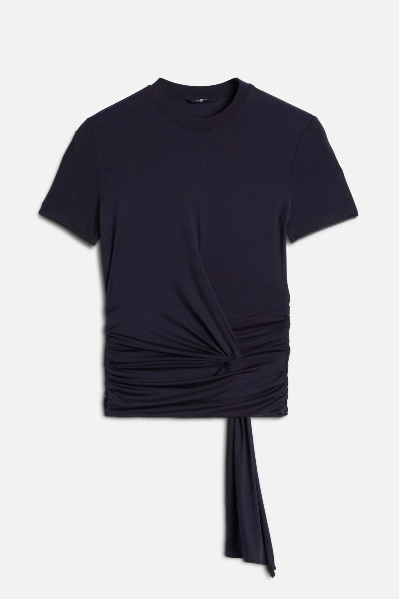FITTED TWIST TEE in Lyocell Navy - 1
