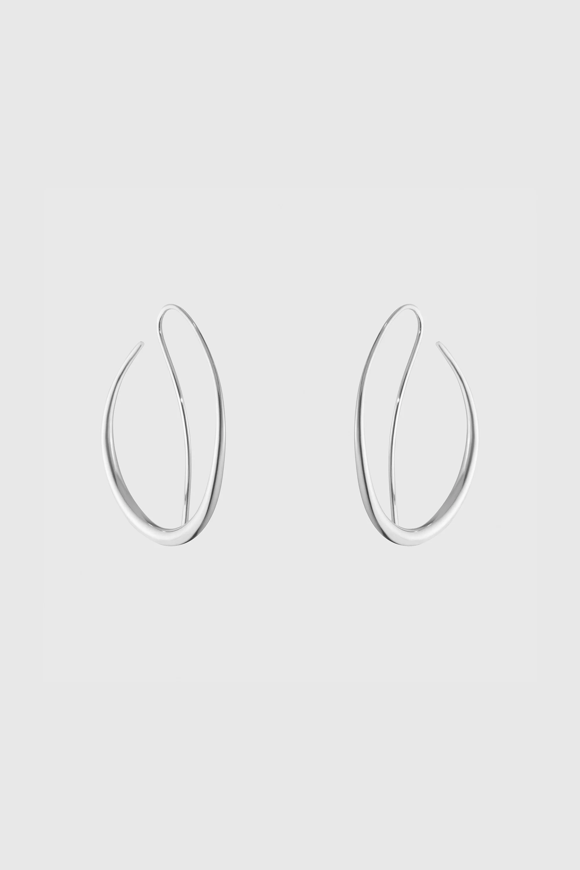 Sterling Silver Offspring Double Earhoops - 1