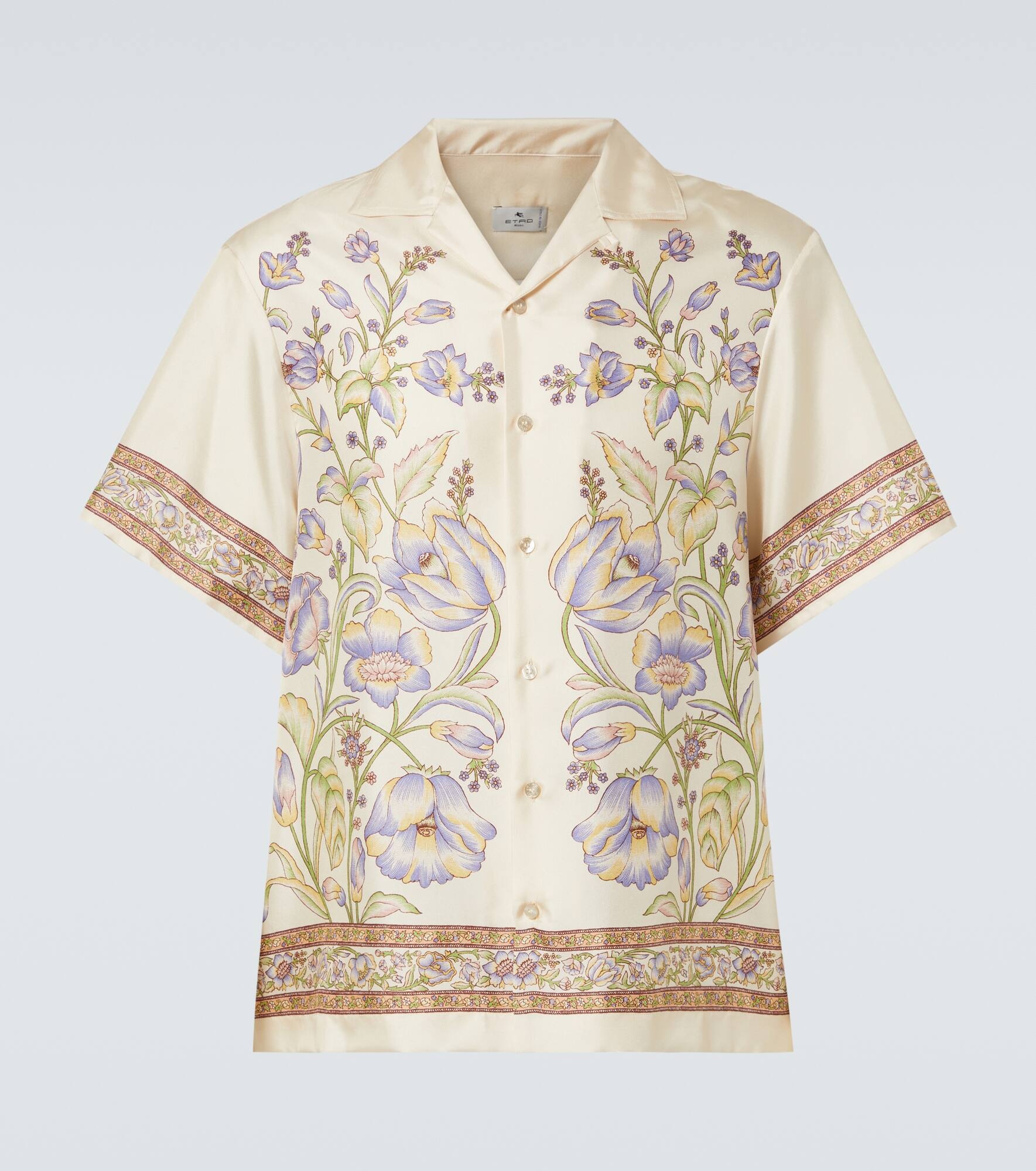 Paisley silk bowling shirt - 1