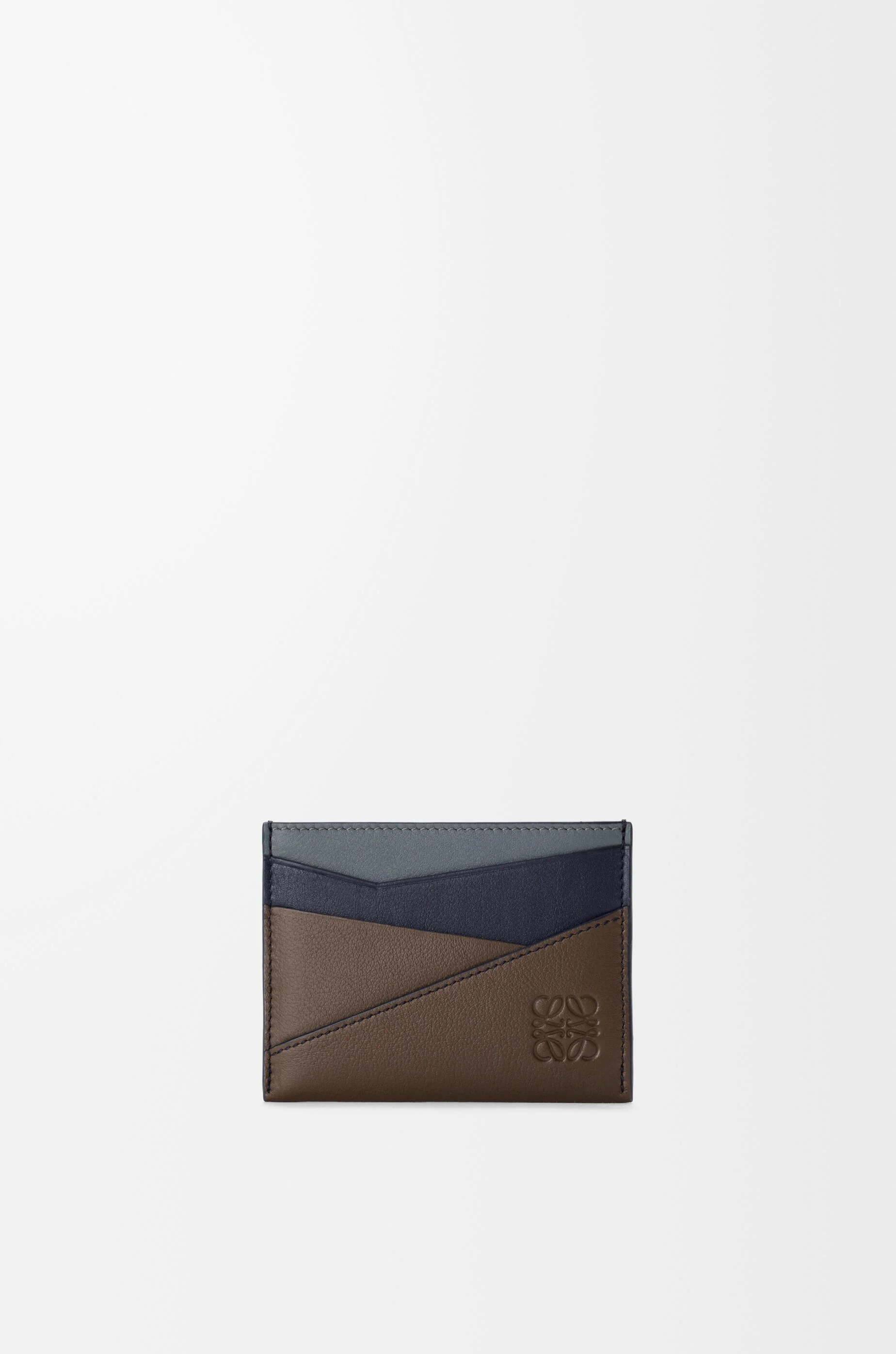 Puzzle plain cardholder in classic calfskin - 1