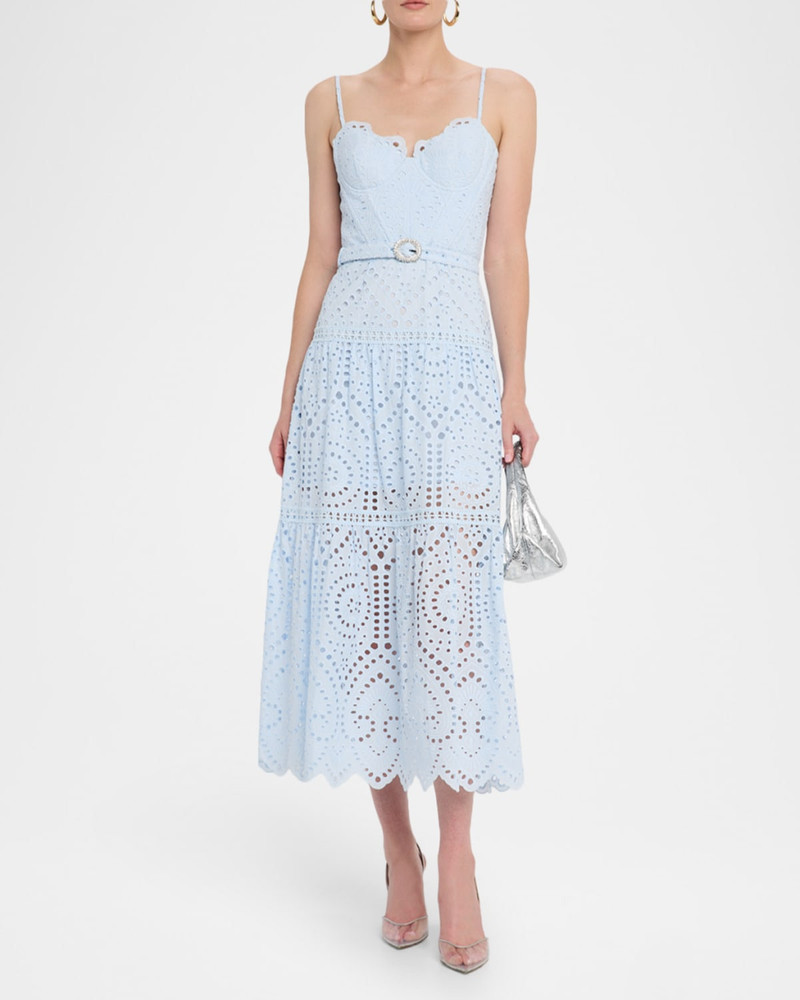 GENERATION LOVE Zuria Belted Eyelet Maxi Dress outlook