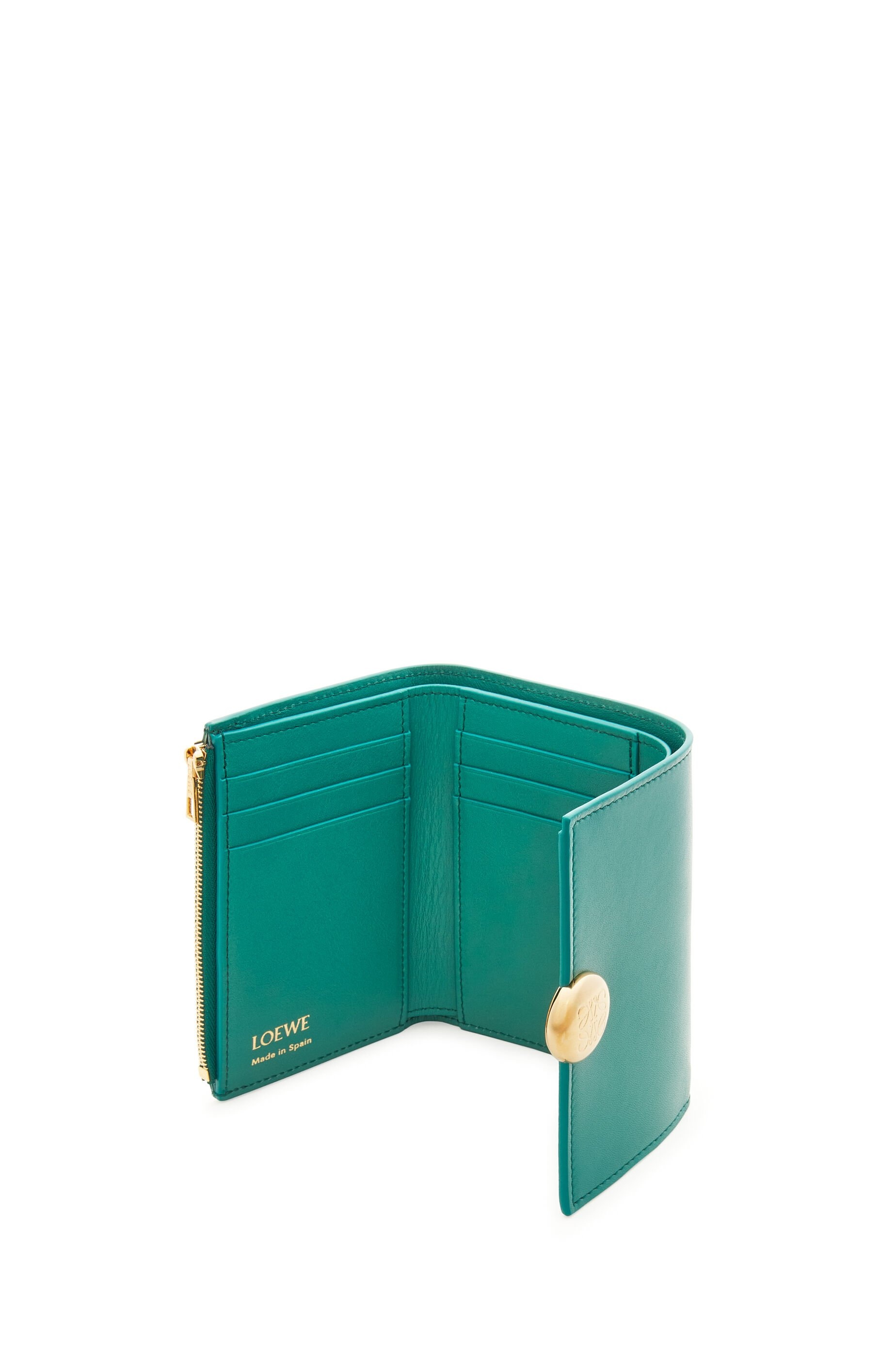 Pebble small vertical wallet in shiny nappa calfskin - 3