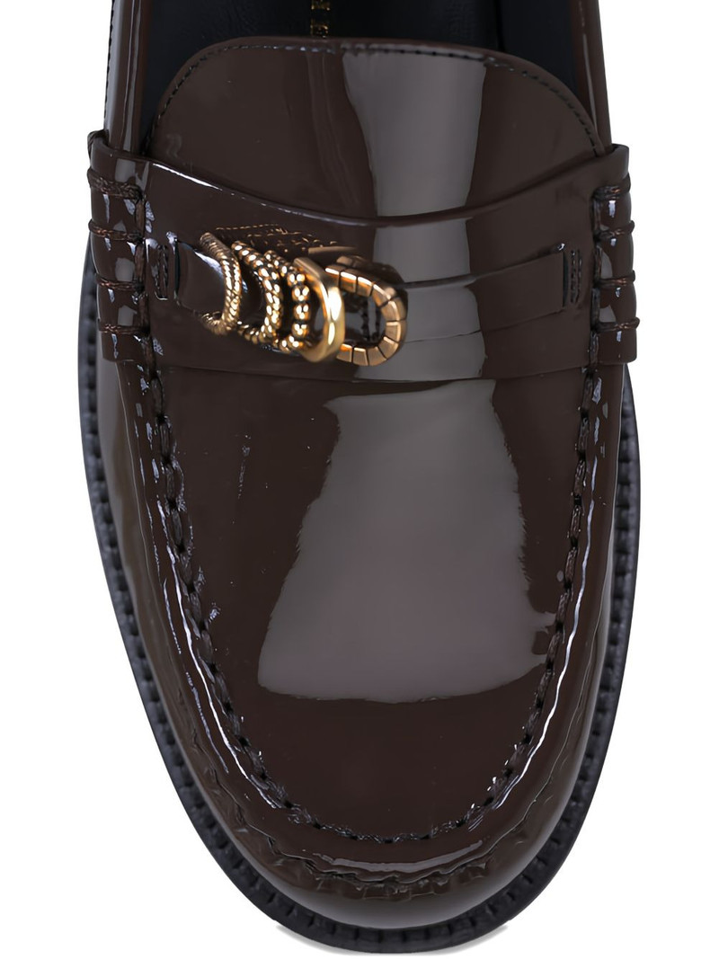 chain-detail leather loafers 4