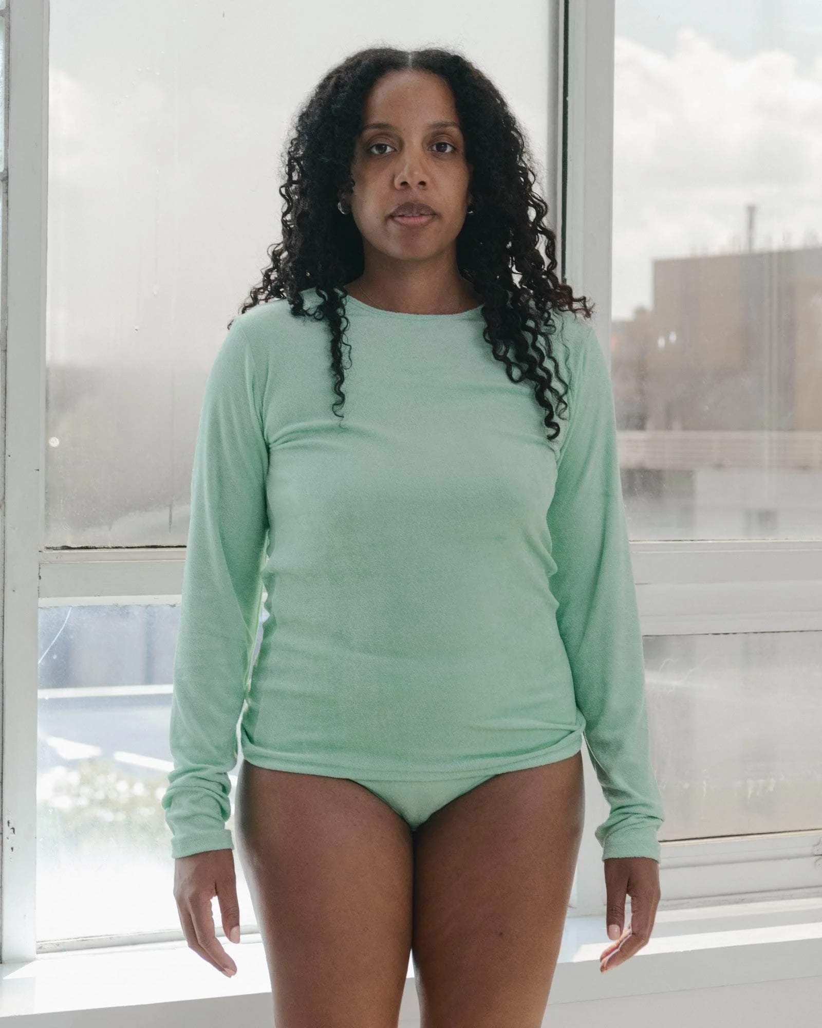 Omo Long Sleeve Tee - Ecovero Velour - 1