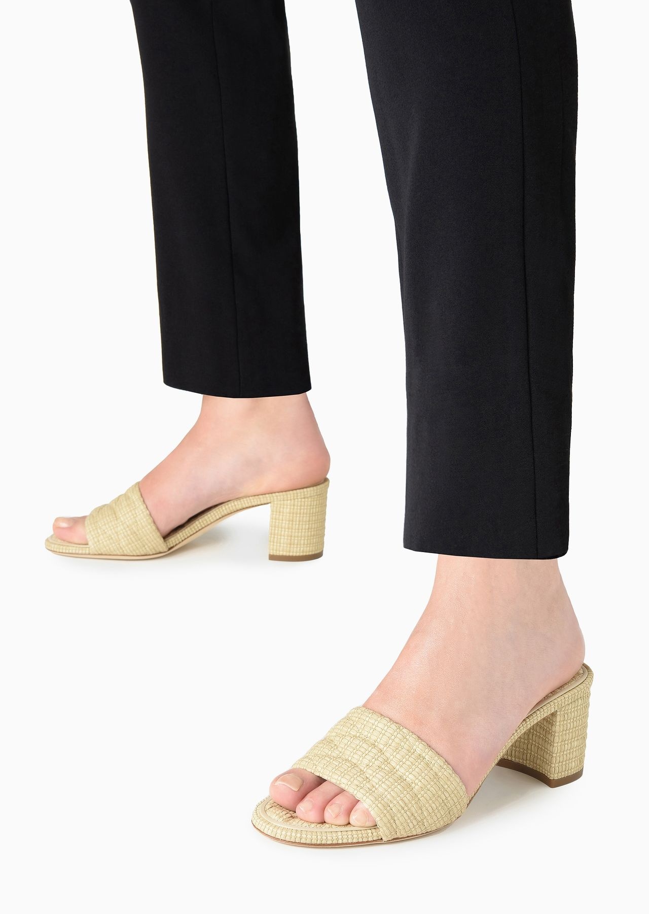 Quilted raffia sandals - 7