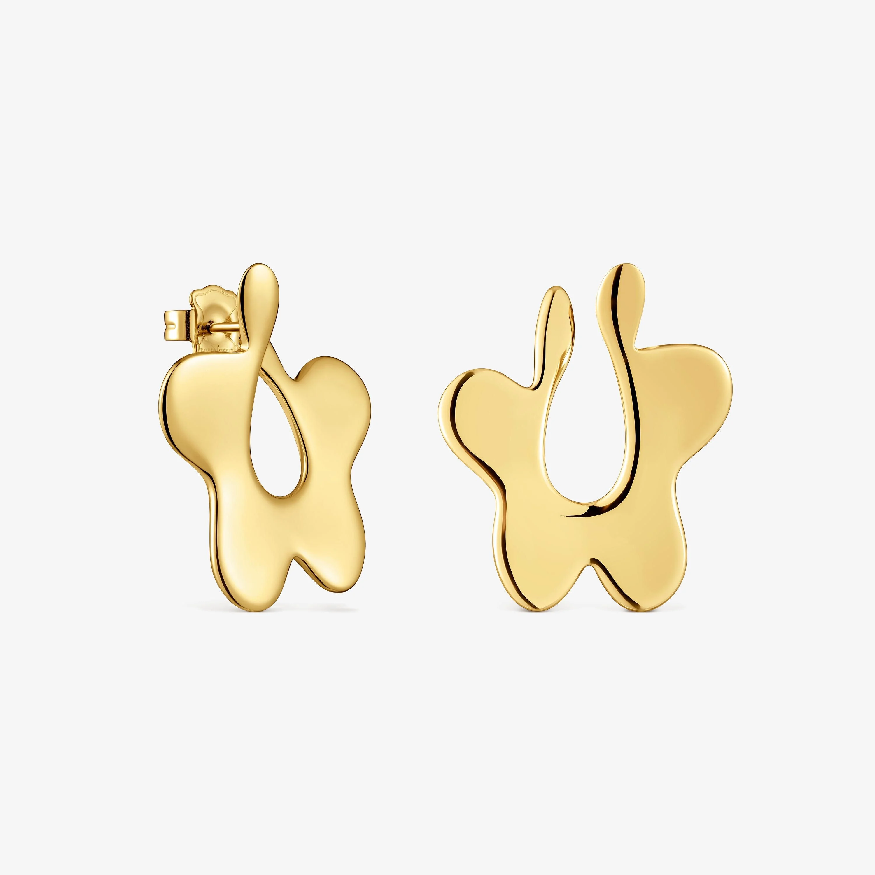 Gold-colored steel flower Earrings TOUS Strain - 1