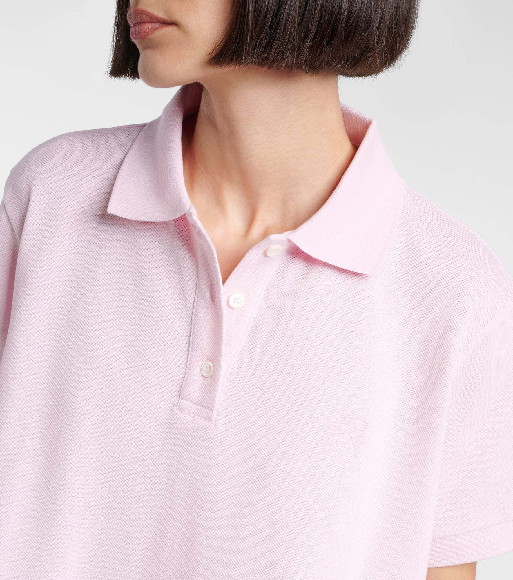 Anagram cotton piqué polo shirt - 4