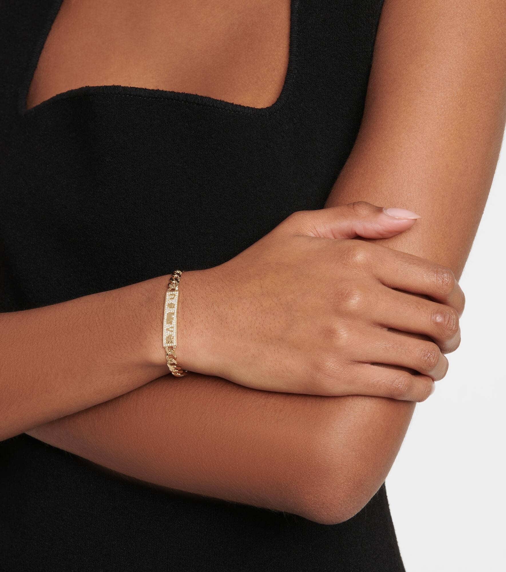 Luck 14kt yellow gold chain bracelet - 4