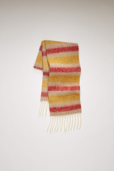 Acne Studios Striped scarf beige/red/yellow outlook