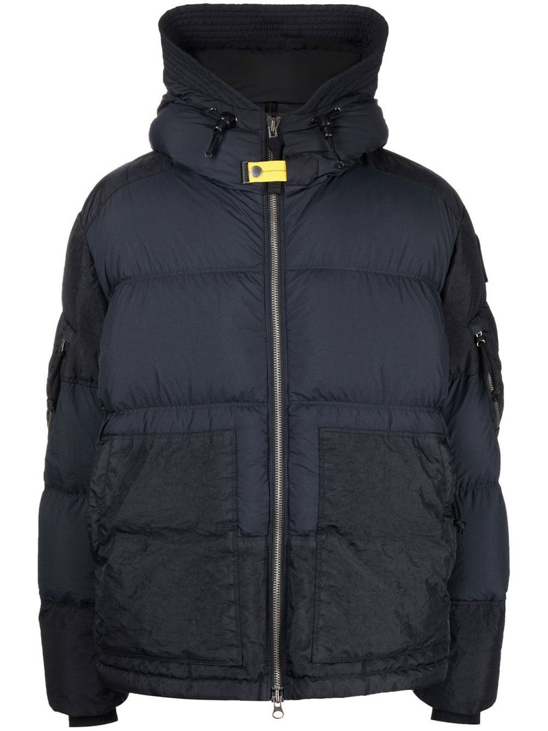 two-tone hooded padded jacket 1