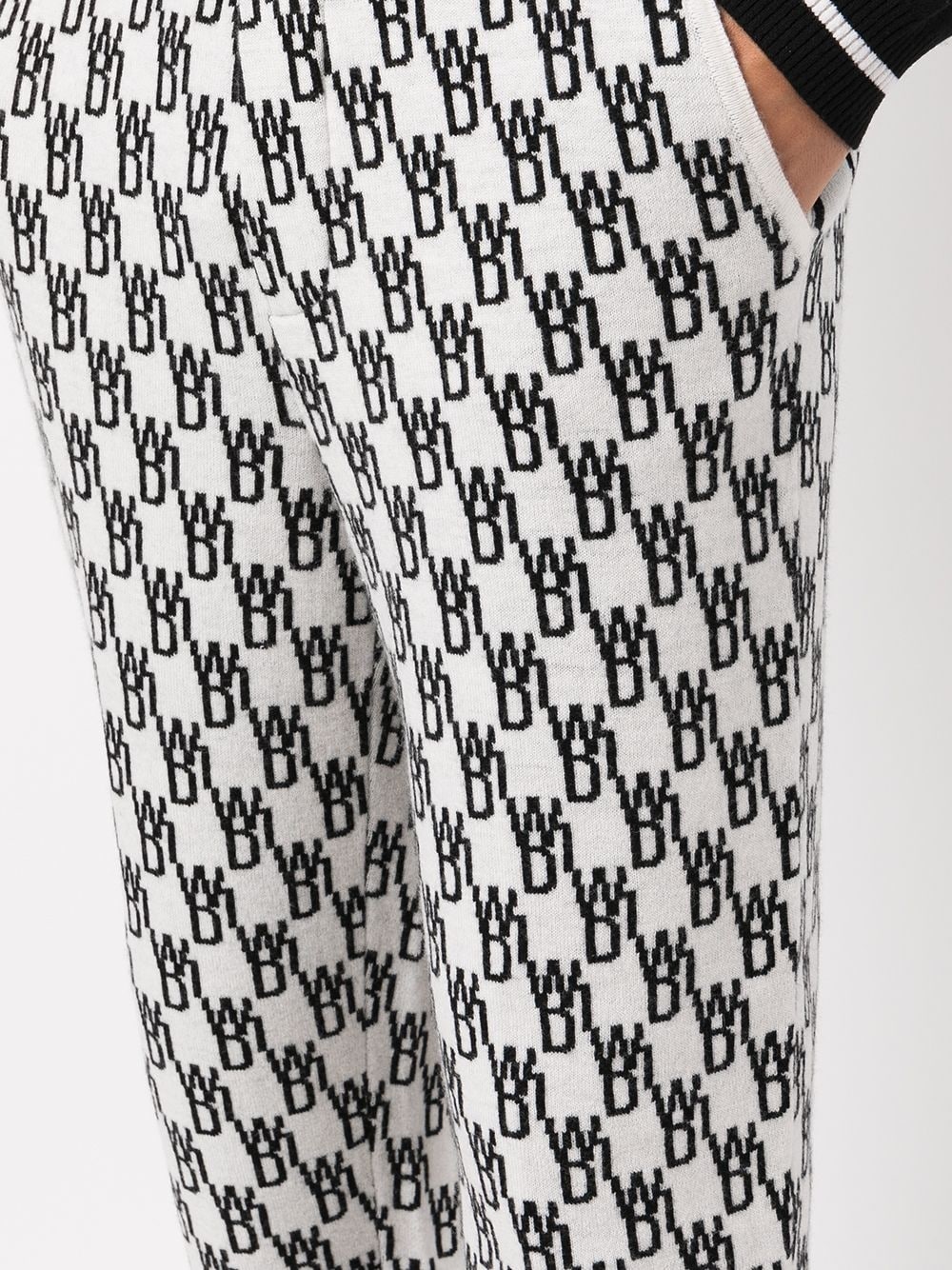 monogram intarsia-knit track pants - 6