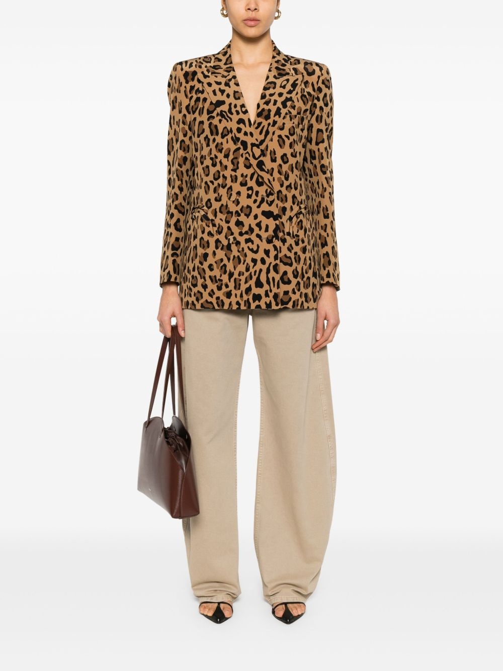 leopard-print blazer - 2