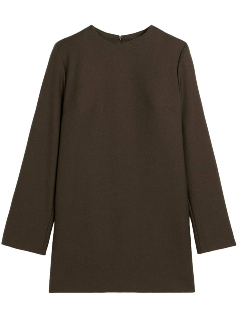 long sleeve wool dress - 1