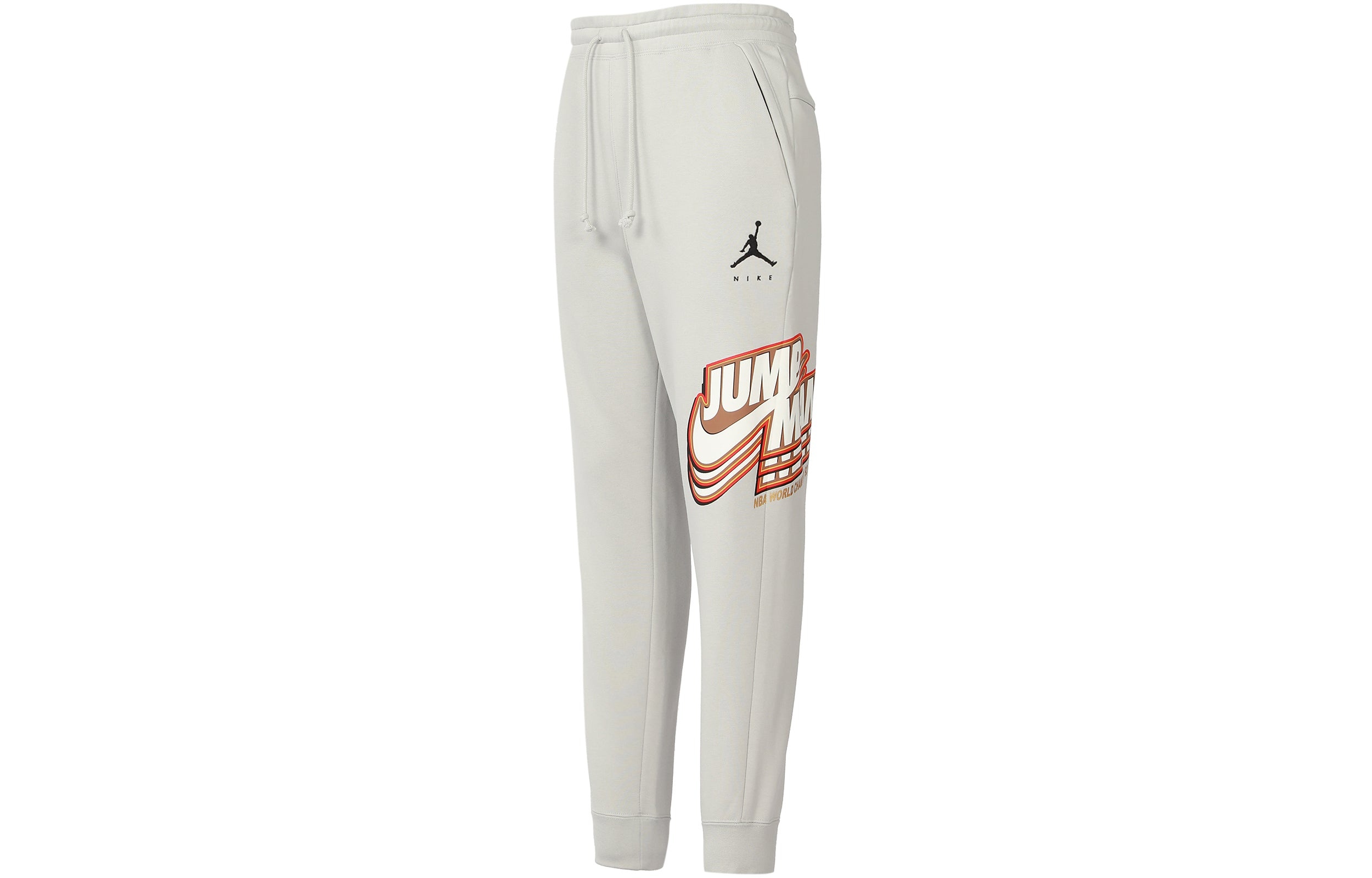 Men's Air Jordan Funny Printing Fleece Lined Sports Pants/Trousers/Joggers Light Grey DC9609-097 - 2