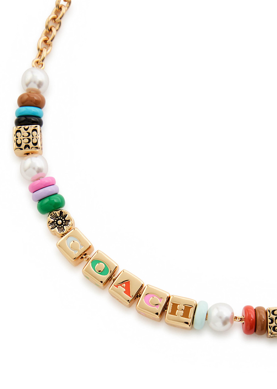 Coach Logo Beaded Necklace - 2
