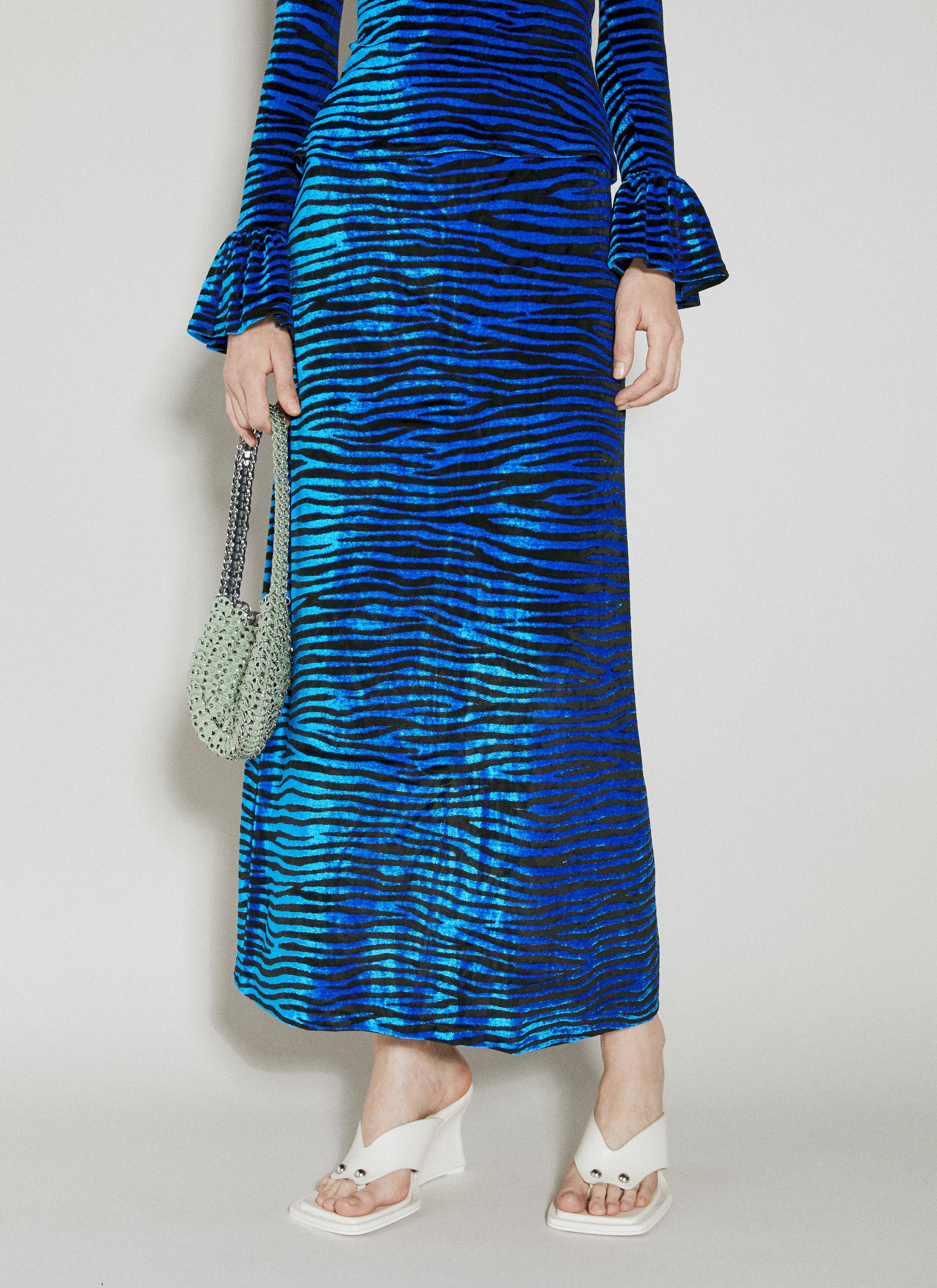 Velvet Zebra Print Skirt - 2