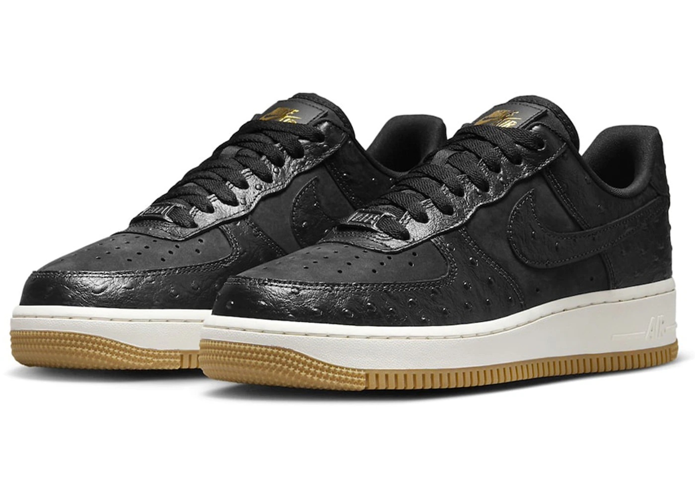 Nike Air Force 1 Low '07 Black Ostrich Gum (Women's) - 2