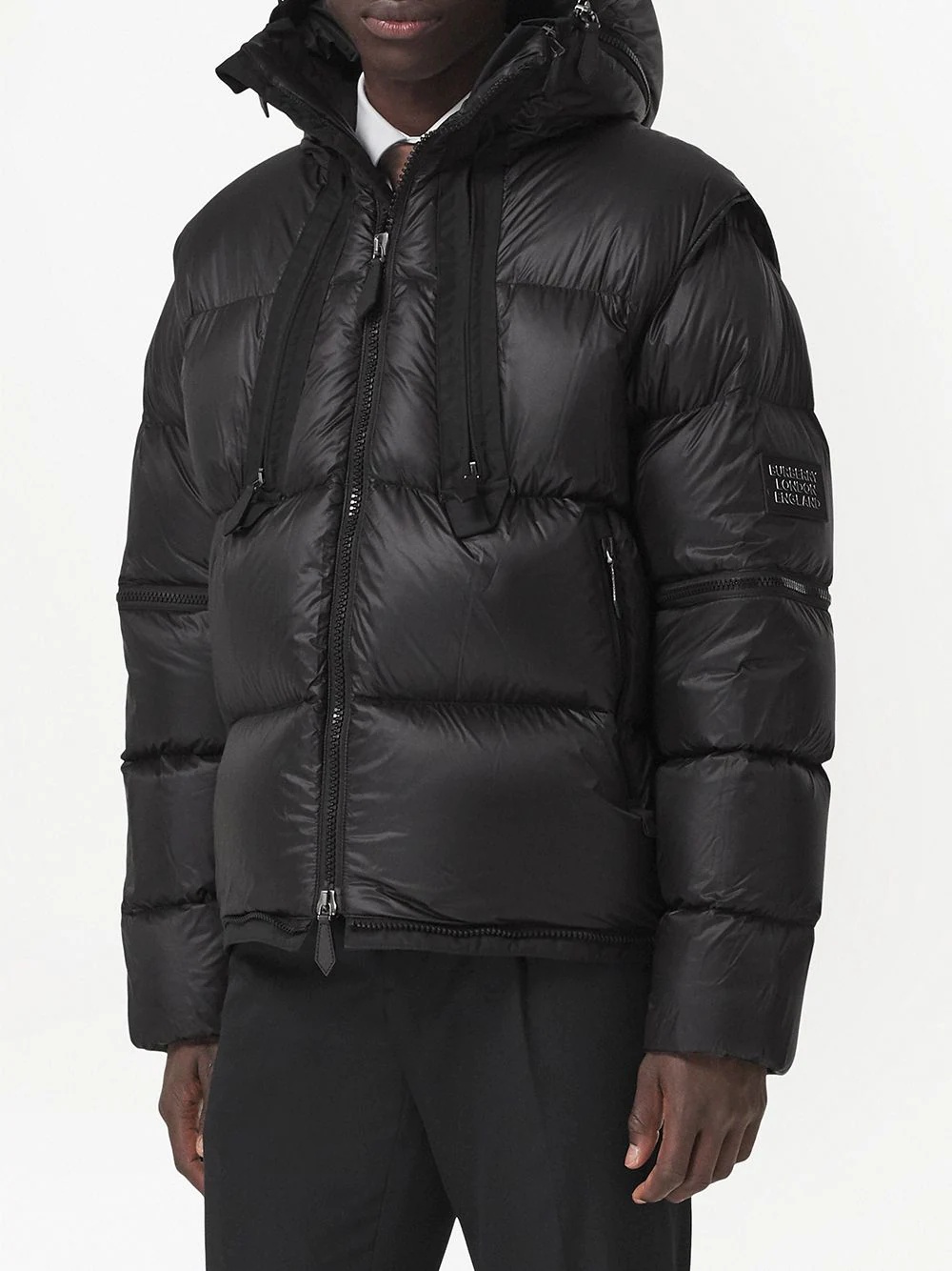 detachable-hood puffer jacket - 3