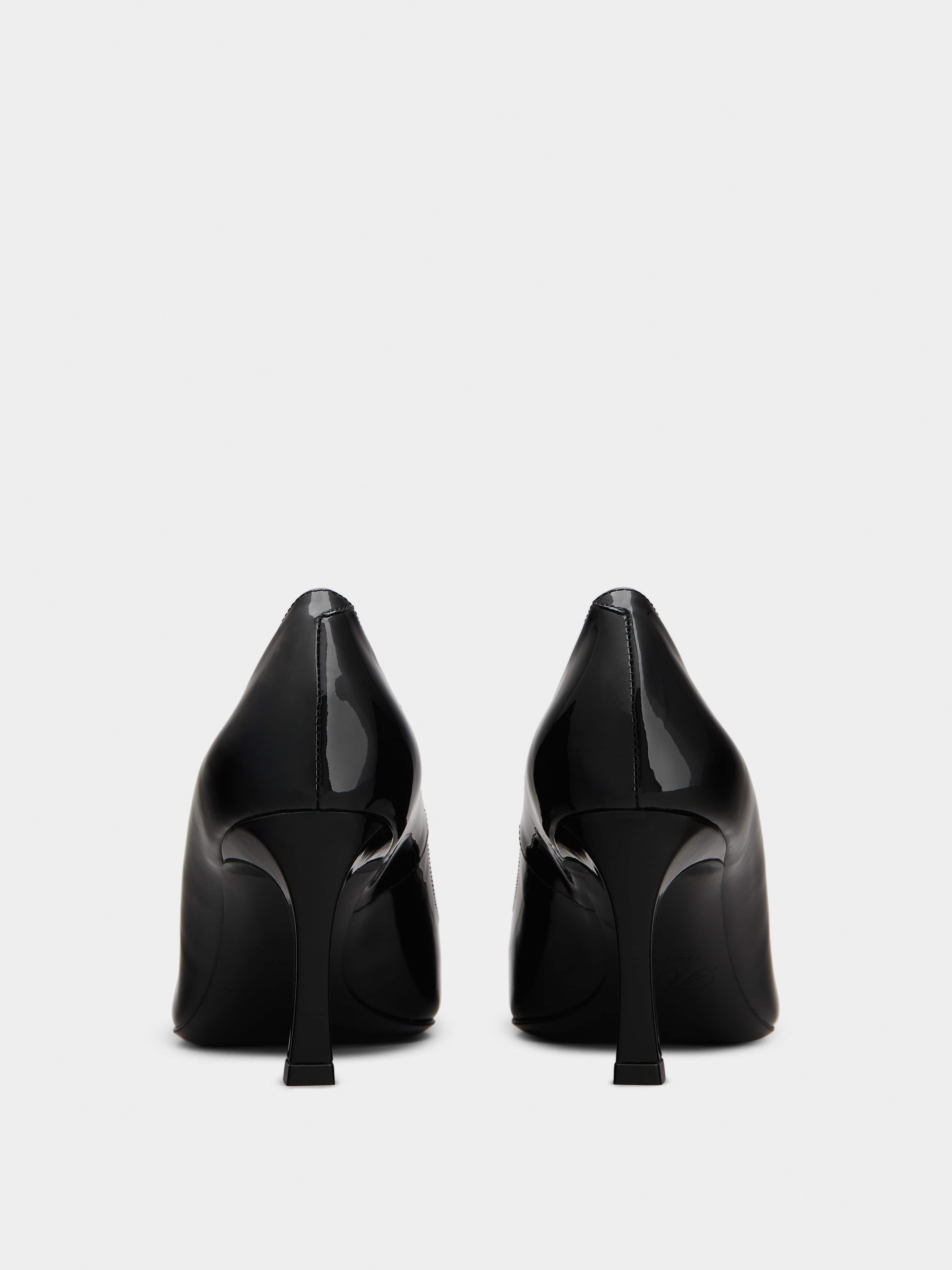 Trompette Metal Buckle Pumps in Patent Leather - 5