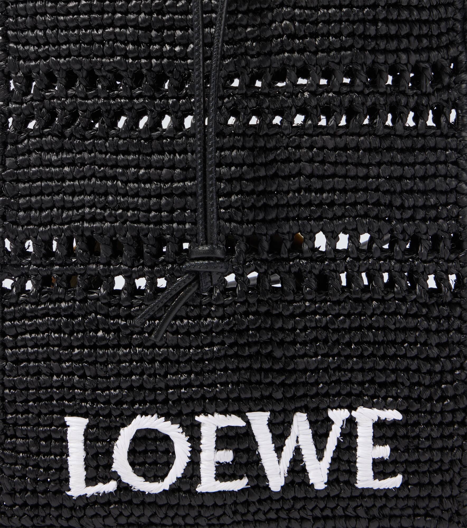 Paula's Ibiza logo raffia crossbody bag - 6