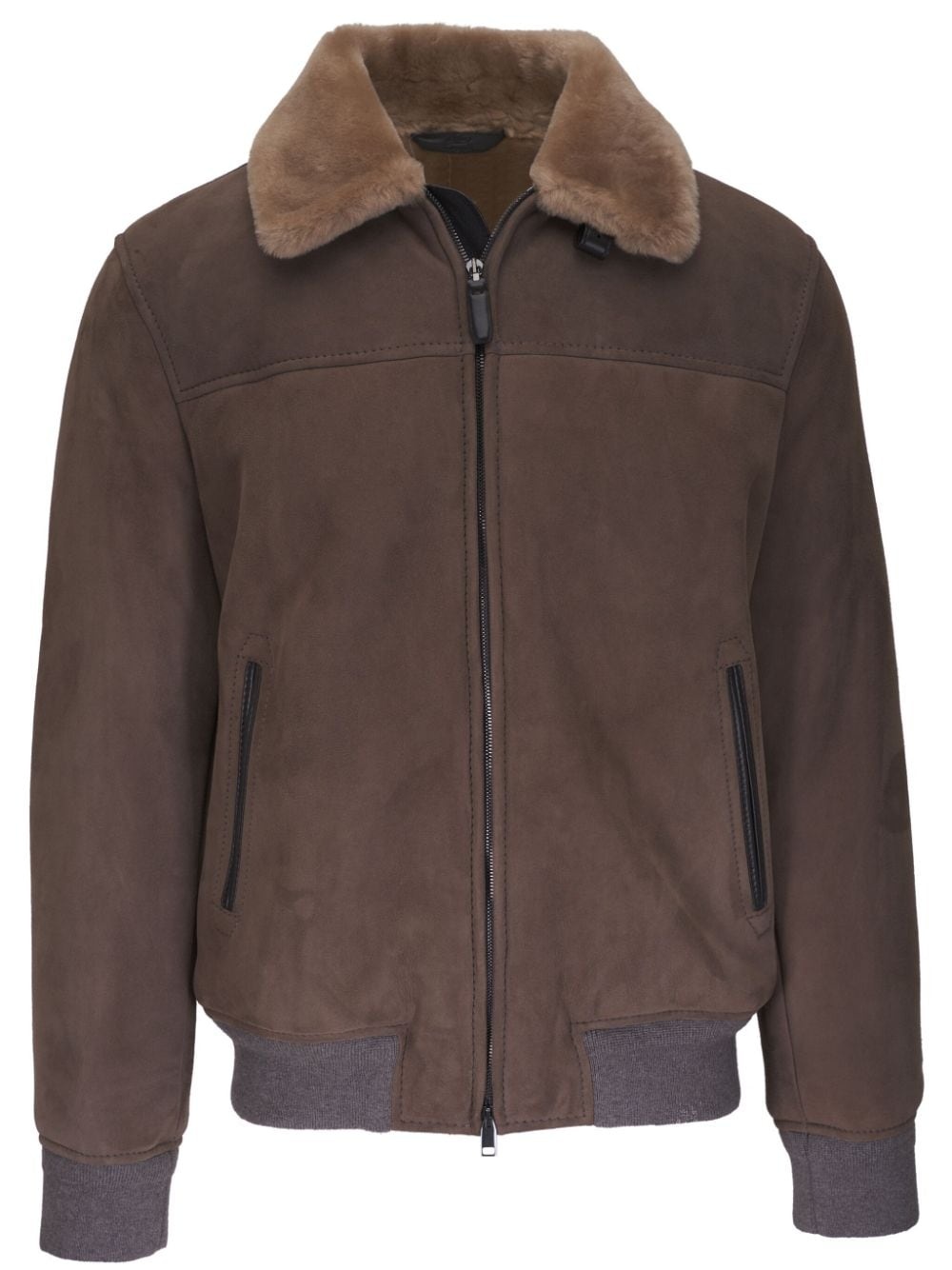 shearling leather jacket - 2