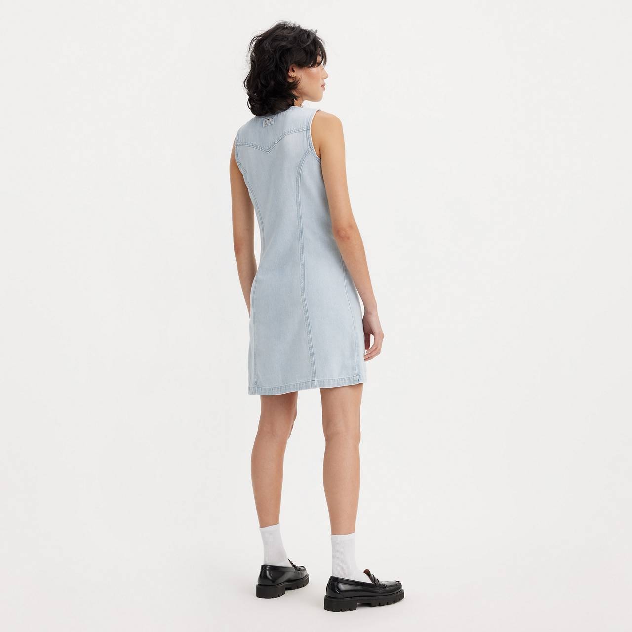 THORA DENIM MINI DRESS - 4