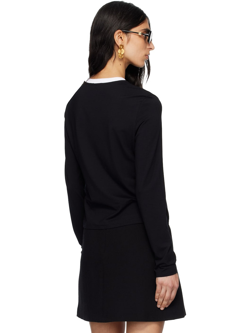Black Stretch Viscose-Jersey T-shirt 3